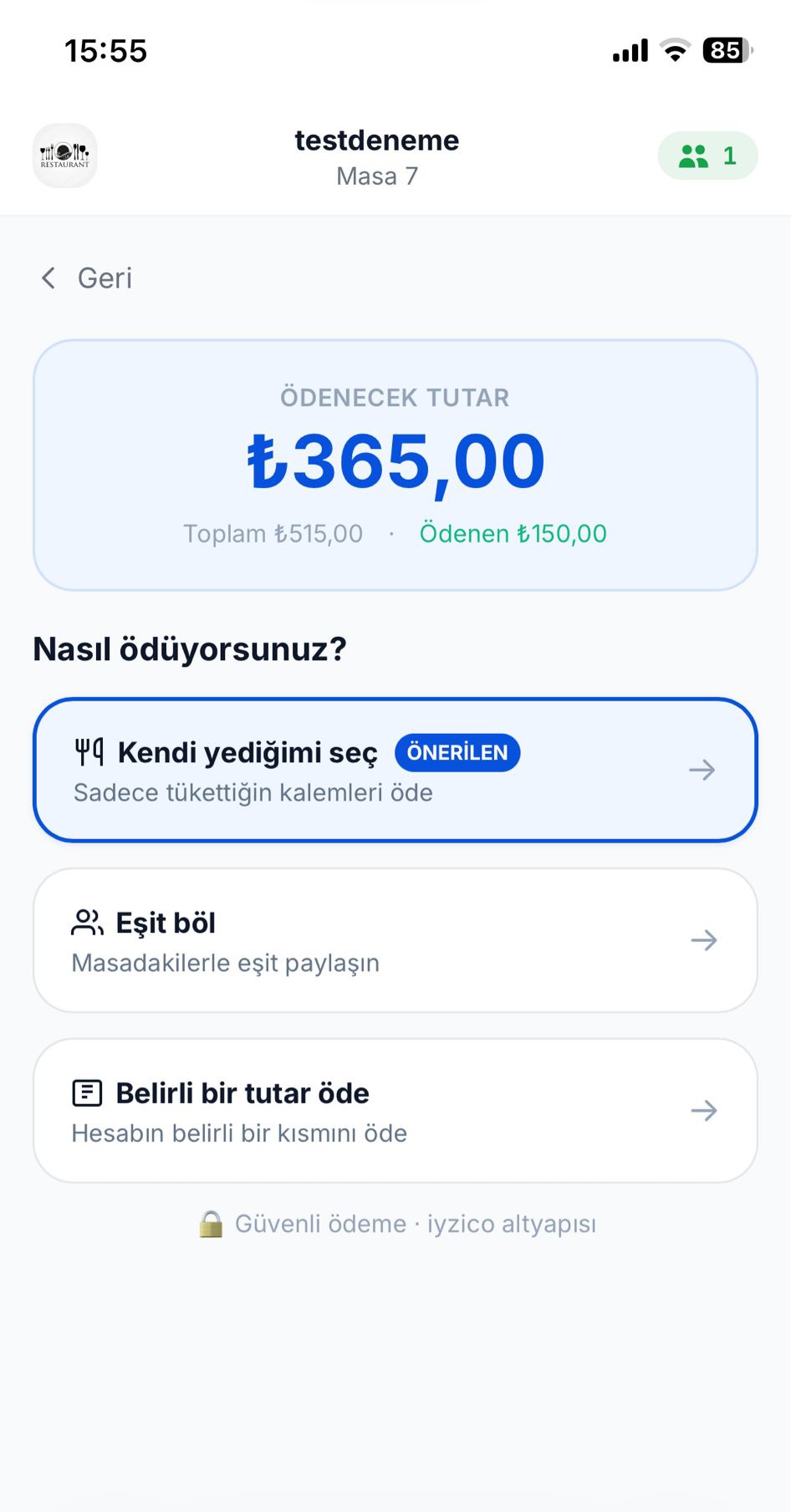 QR Ödeme